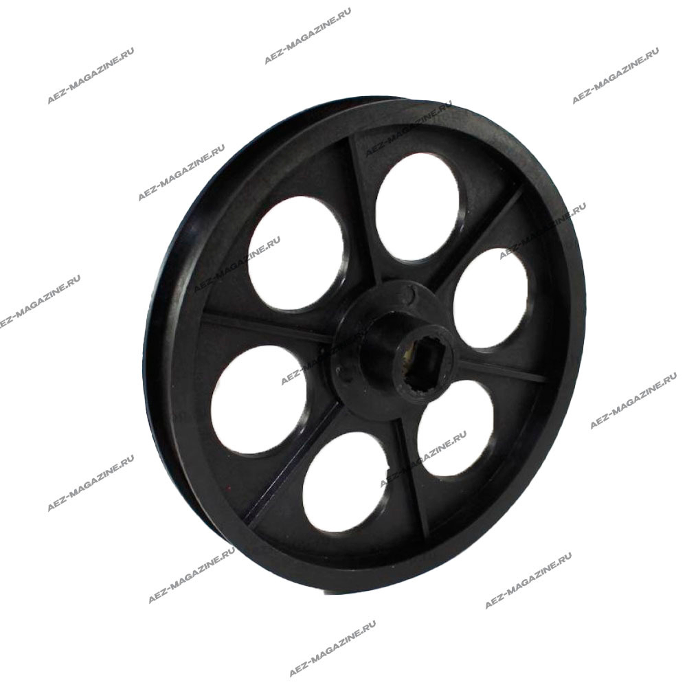 Шкив для бетономешалки, наружный D-162мм, внутренний d-17, скос на валу