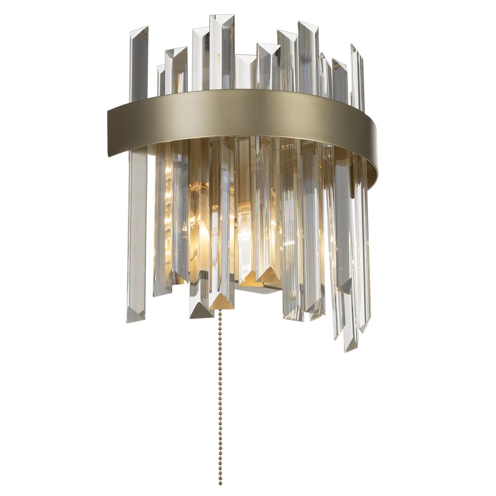 Citilux Лаура CL301422 Бра хрустальное с выключателем Шампань