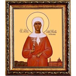 Александра Устюхина мученица. Икона на холсте.