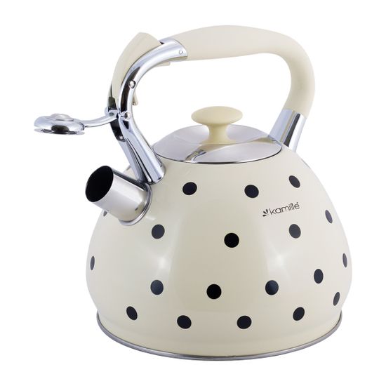 Чайник 3 л. из нержавеющей стали со свистком Kamille KM-0695 горох