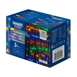 ULD-C3020-160-DTA MULTI IP20 Занавес светодиодный. 3х2м. 160 светодиодов. Разноцветный свет. Провод прозрачный. TM Uniel