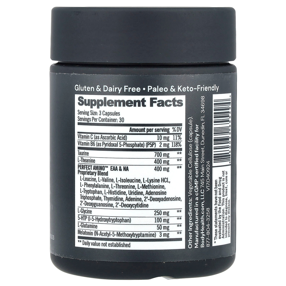 BodyHealth, Sleep, улучшенный с Perfect Amino ™, 90 капсул