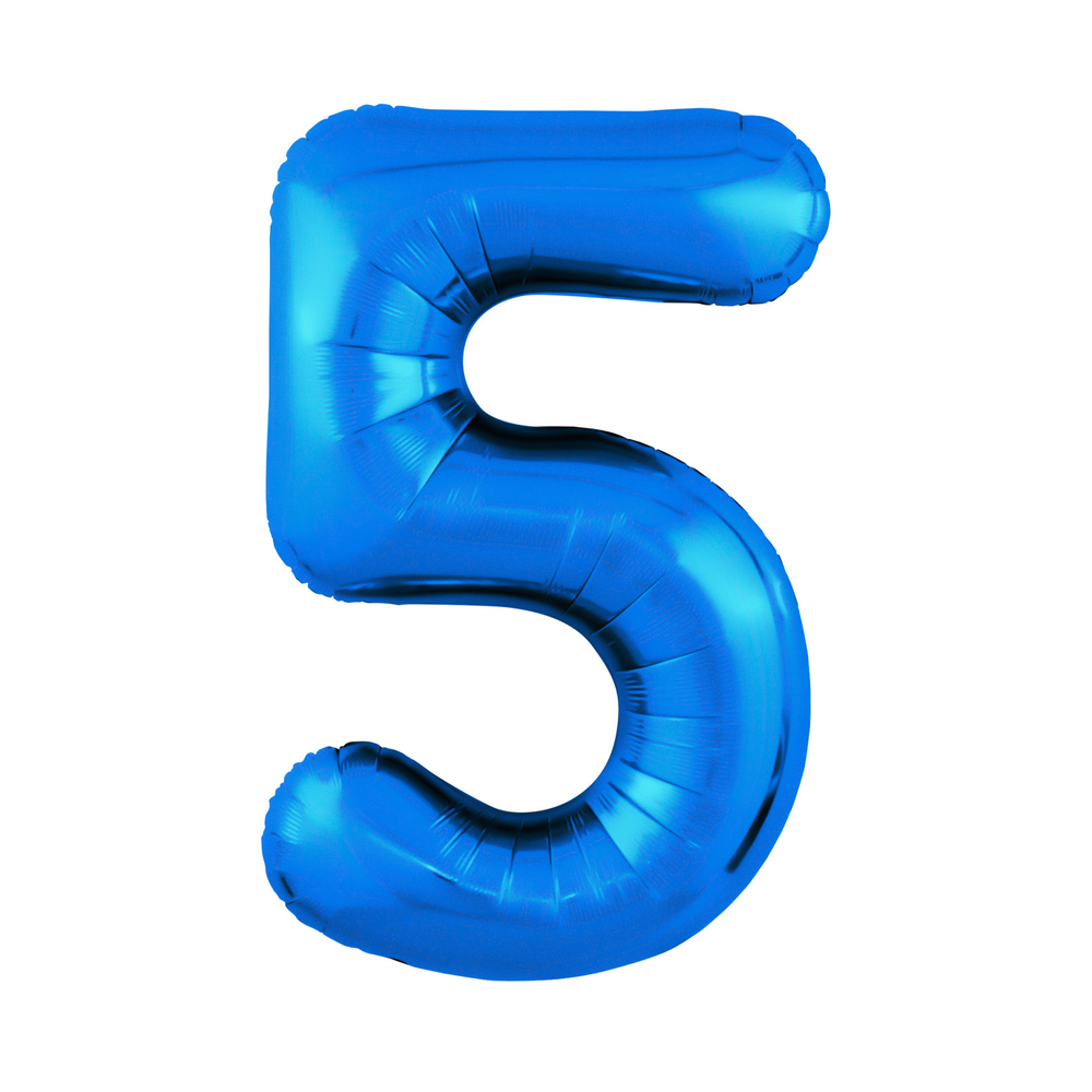Фольгированный шар-цифра «5», синий