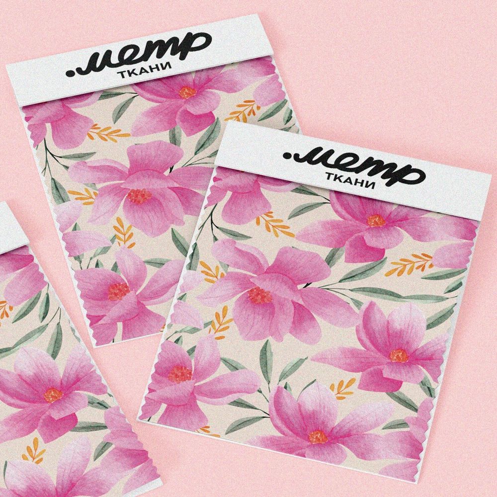 Ткань оксфорд 210 лотос букет