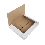 Папка архивная с резинкой А4 (325х250 мм), 45 мм, до 400 листов, плотная, микрогофрокартон, БЕЛАЯ, BRAUBERG