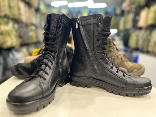 Берцы зимние Вендетта-2 "Bizon" В-28, кожа хромовая, мех