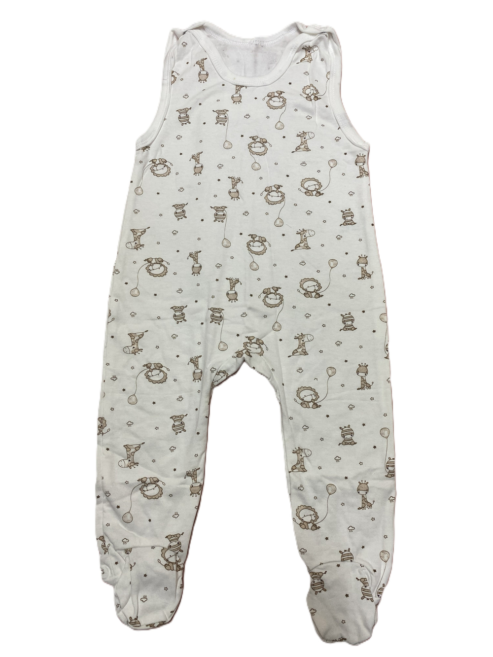 Ползунки длинные на кнопках из футера (100% хлопок с начесом) на рост 86 см