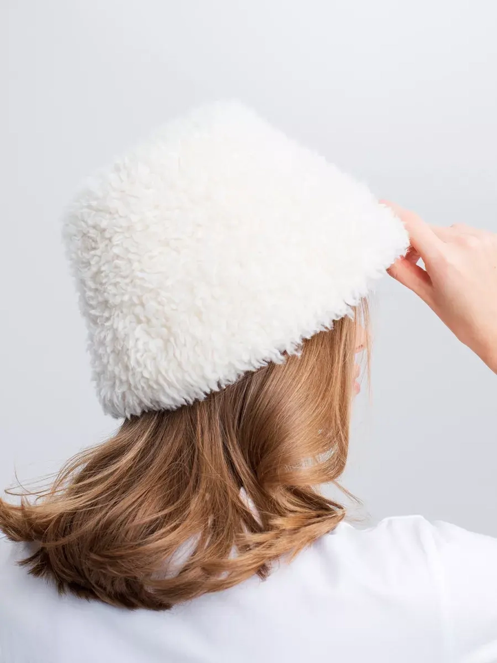 Премиальная Панама теплая из шерсти, белая, SilverFox