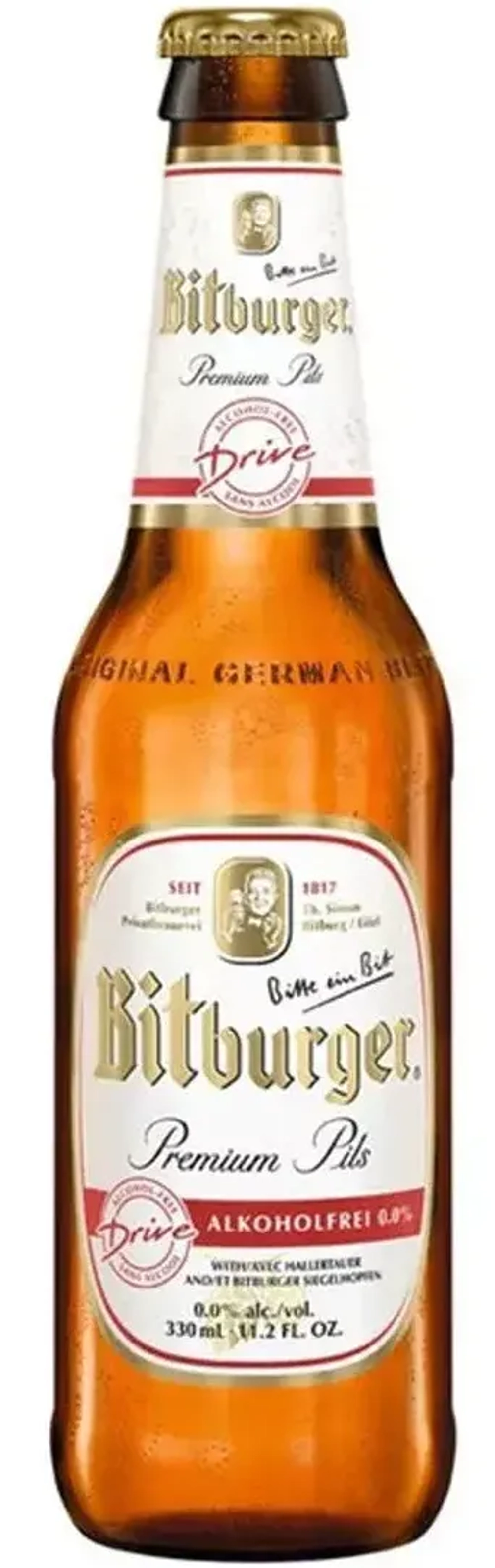 Пиво Bitburger, Drive безалкогольное 0,33 л. glass