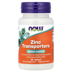 NOW Foods, Zinc Transporters, средство для транспортировки цинка, 90 таблеток (22 мг в 1 таблетке)