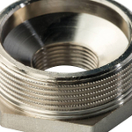 Футорка STOUT SFT 0029 - 1"1/2 x 3/4" (для стальных труб, латунь никелированная)