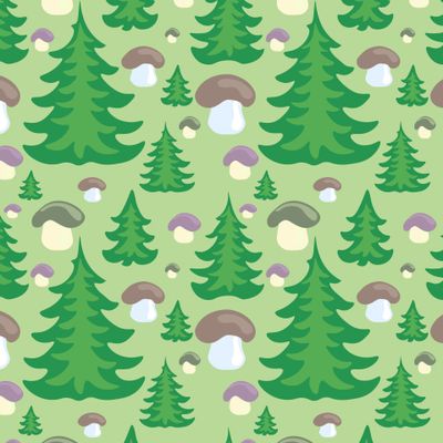 Еловый лес весной