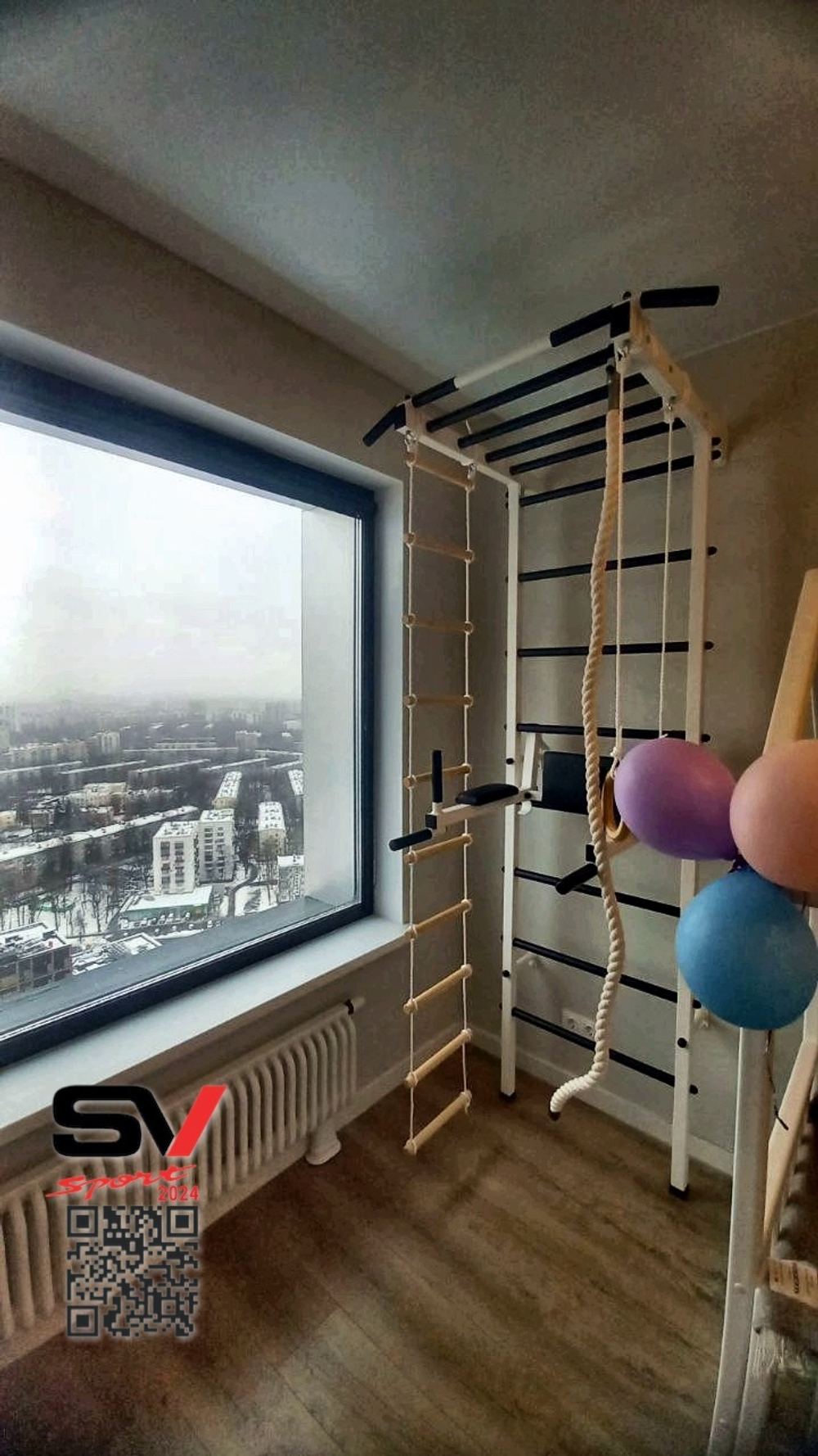 Монтаж шведской стенки Sv Sport в бетонные, кирпичные стены