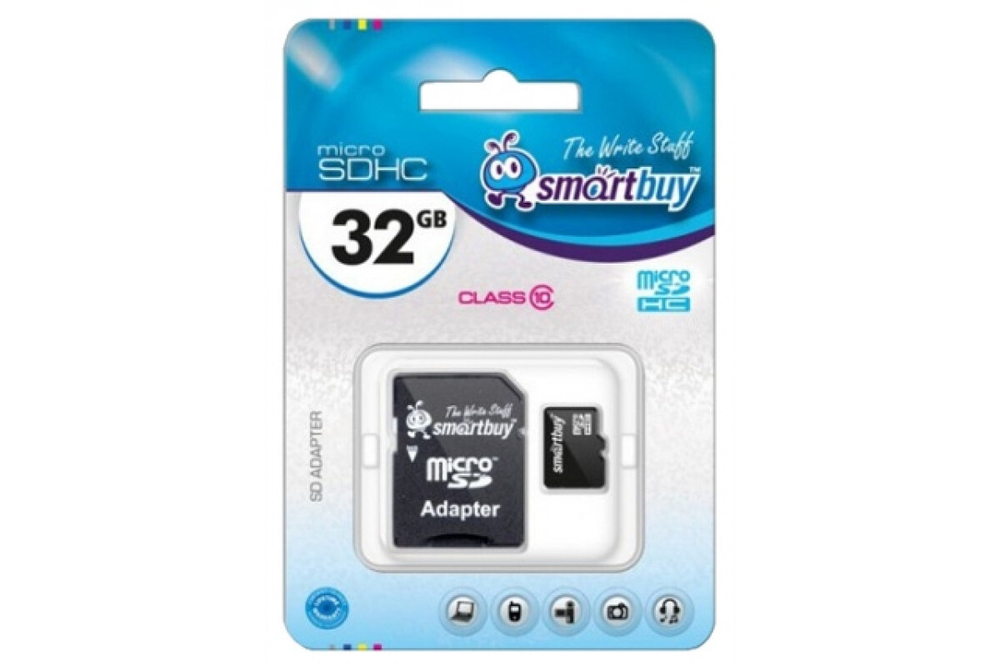Карта памяти Smartbuy microSDHC Class 10 (10/10MB/s) 32GB + ADP