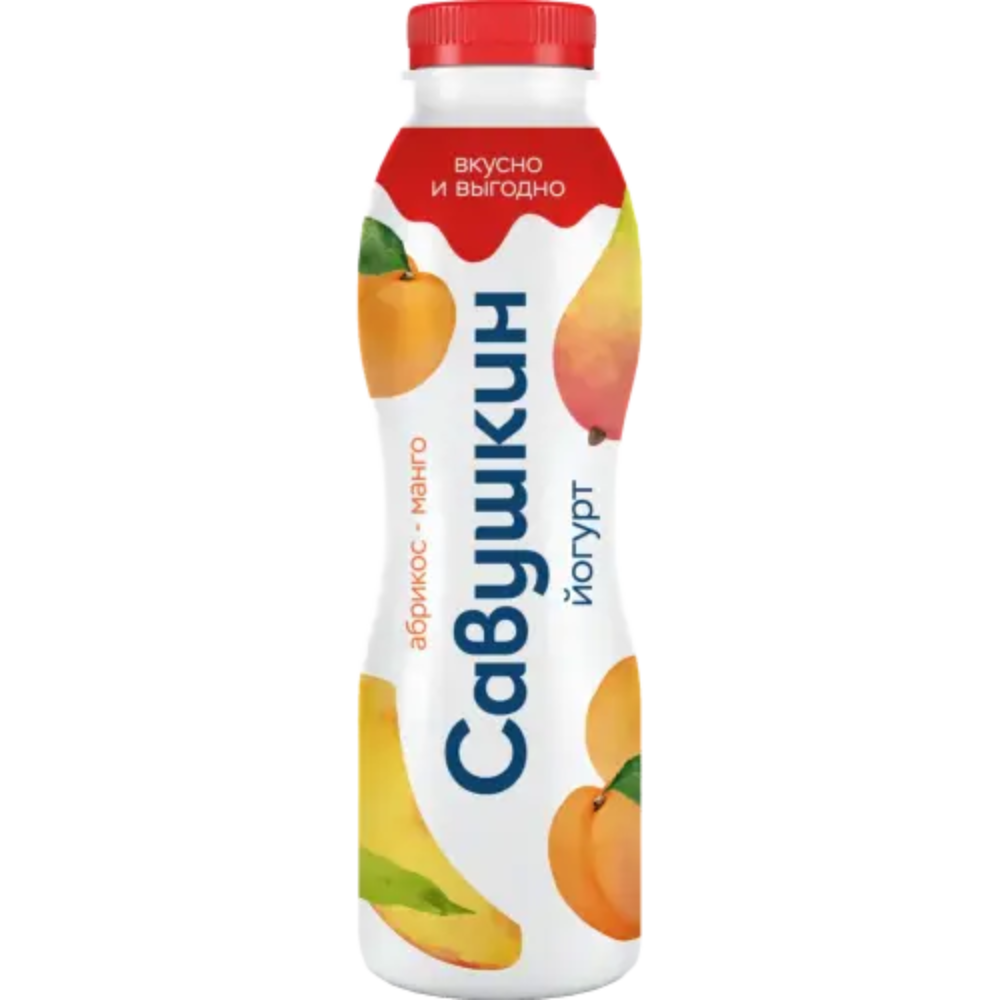 Йогурт Савушкин Легкий Абрикос-манго 1% пэт 415 гр