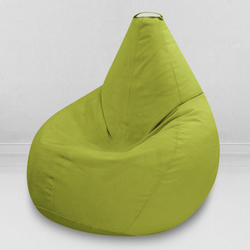 Кресло-мешок Босс Салатовый, XXL-Комфорт, велюр, съемный чехол, зеленый