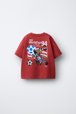 ZARA ФУТБОЛКА С ПРИНТОМ FIFA CLASSICS - FIFA WORLD CUP ™ 1998, КРАСНЫЙ