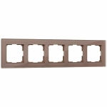 Рамка на 5 постов Favorit (латте, стекло) W0051142