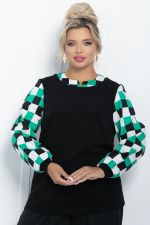 Джемпер Авива (черный/мультиколор) Б11510 LT Collection