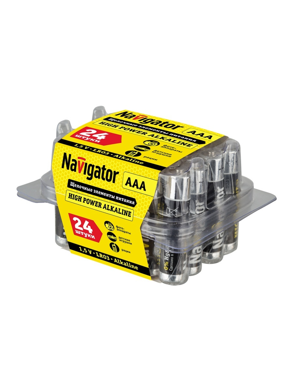 Элемент питания алкалиновый AAA/LR03 94 787 NBT-NE-LR03-BOX24 (уп.24шт) Navigator 94787