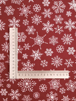 Ткань бязь плательная, рис. "Снежинки", ширина 150 см, арт. 612