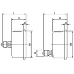 Манометр D63 G1/4 - 400 Bar - осевое подключение