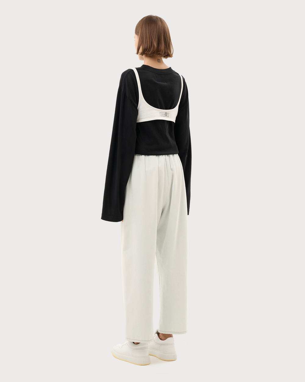 M6 MAISON MARGIELA ДЖИНСЫ ЖЕНСКИЕ НА РЕЗИНКЕ СВЕТЛО-ГОЛУБЫЕ