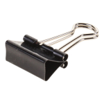 Зажимы для бумаг 19мм, 12 шт, черные, картонная коробка