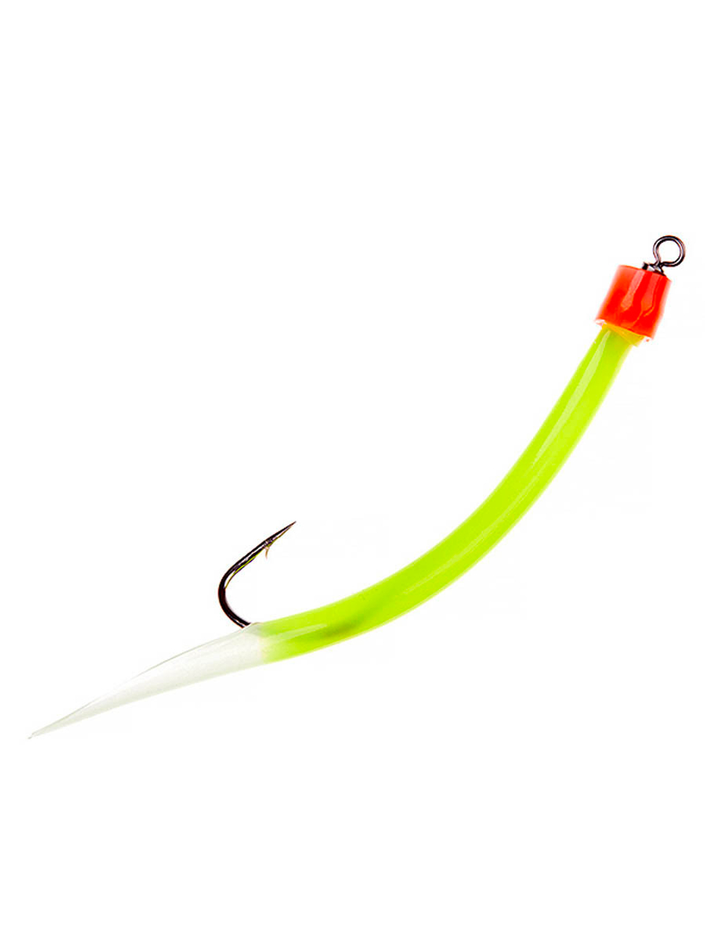 Крючок HIGASHI оснащенный кембриком Gummi Makk #4/0 (set-3pcs) #03 Yellow; 3 шт