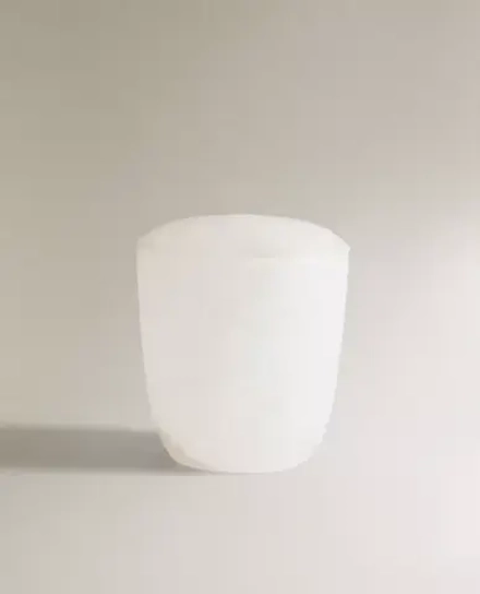 ZARA HOME БАНКА С КРЫШКОЙ ДЛЯ ВАННОЙ КОМНАТЫ, БЕЛЫЙ