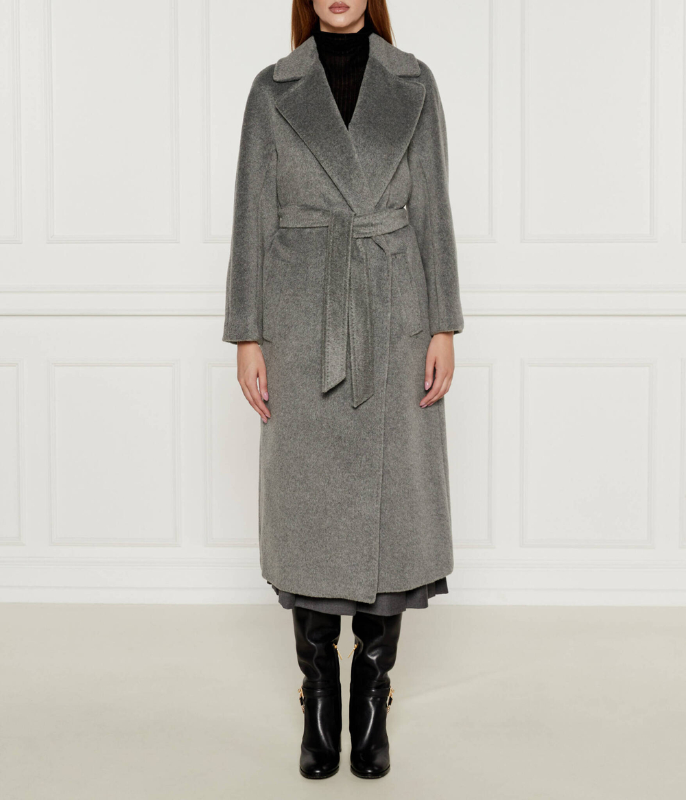 Хлопковое пальто Weekend MaxMara - серый(250161026)
