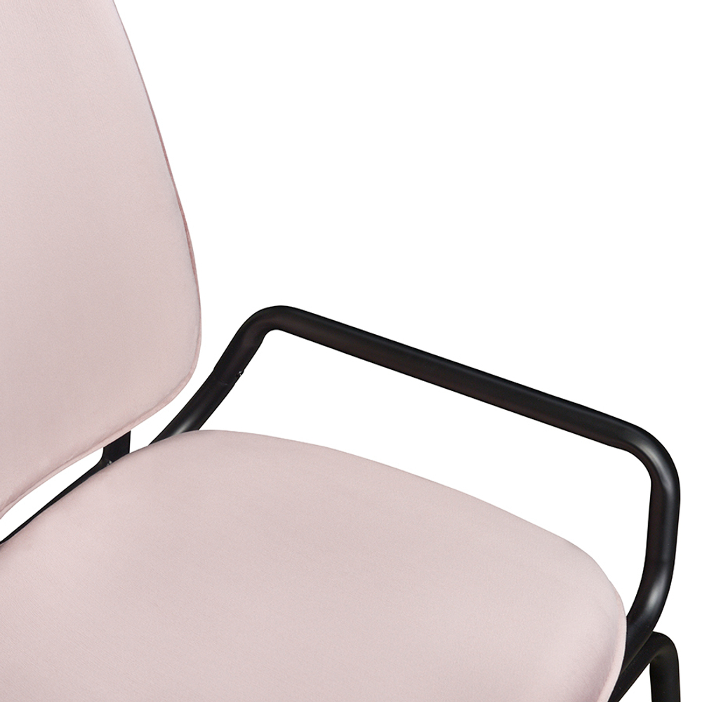 Стул ror, double frame, велюр, черный/розовый