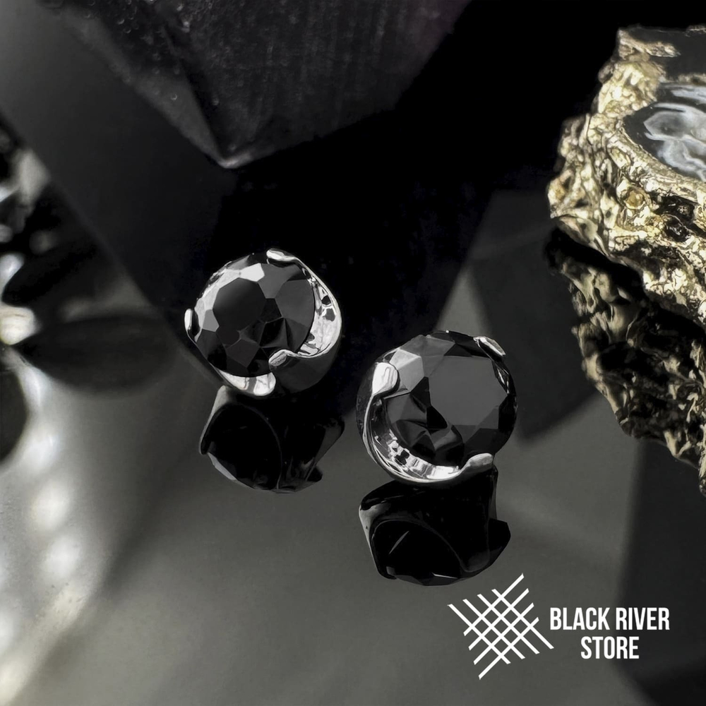 Flat Cubic Zirconia Black