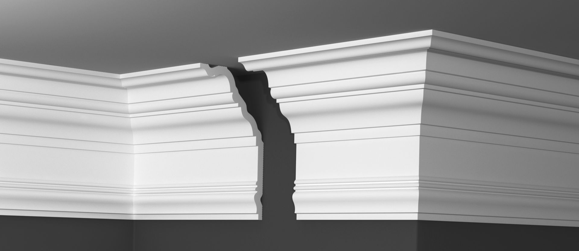 Плинтус потолочный Де-Багет Декор ДП 52/230