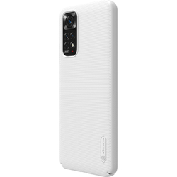 Жесткий чехол белого цвета от Nillkin серии Super Frosted Shield для смартфона Xiaomi Redmi Note 11 (Global)