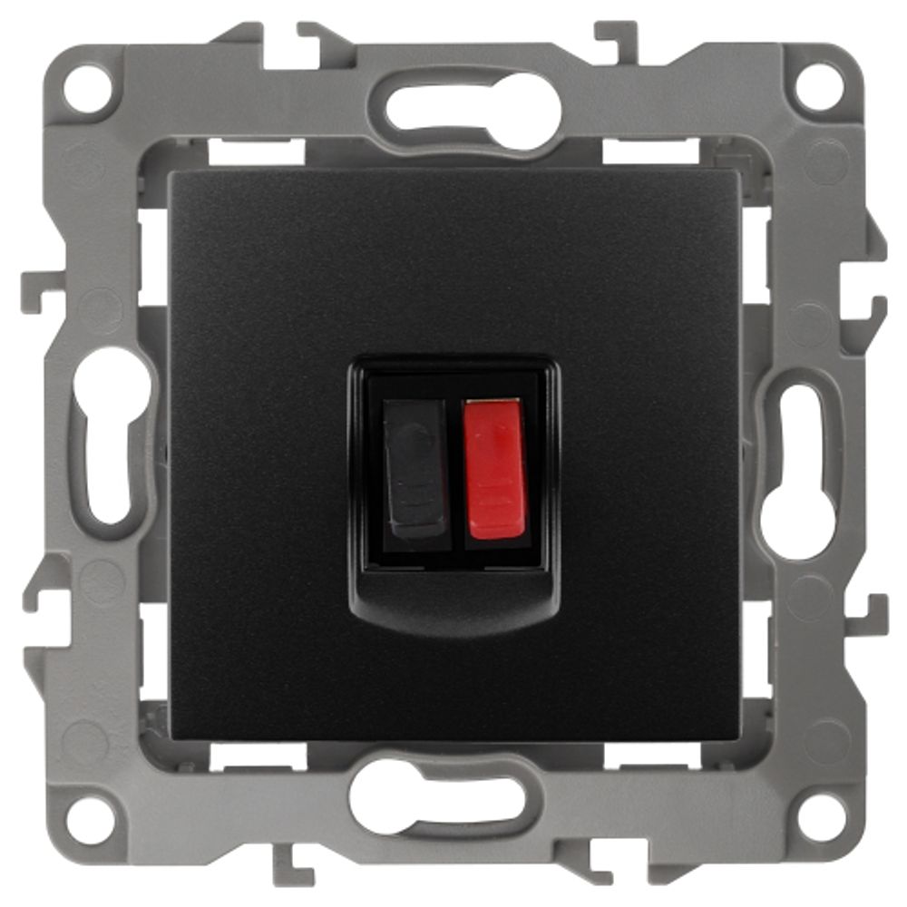 Розетка ЭРА Серия 12 12-3111-05 аудио IP20 антрацит