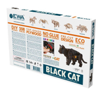 Механический Черный Кот от Eco Wood Art (EWA) - Деревянный конструктор, сборная механическая модель, 3D Пазл