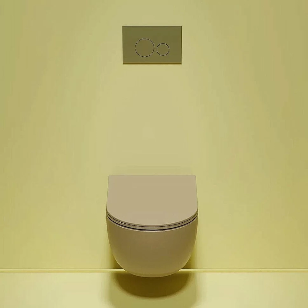 Унитаз подвесной Ceramica Nova Modena CN6063MC безободковый, с крышкой микролифт, капучино матовый