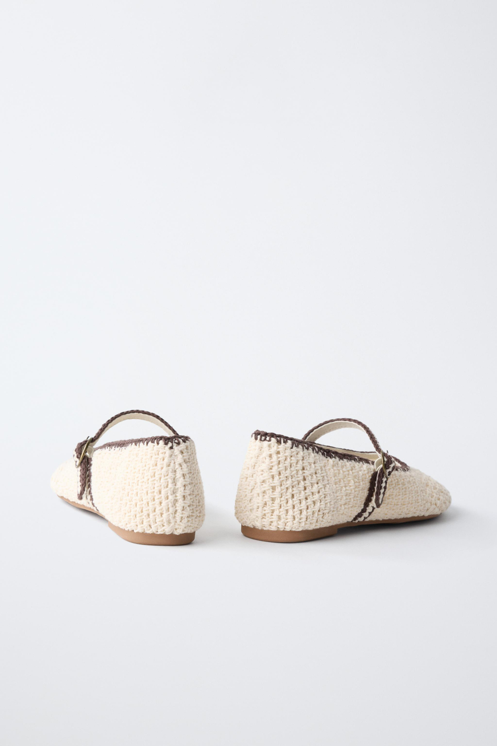 ZARA БАЛЕТКИ, ЭКРЮ