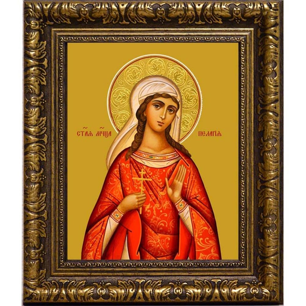 Пелагия Антиохийская святая дева мученица. Икона на холсте.