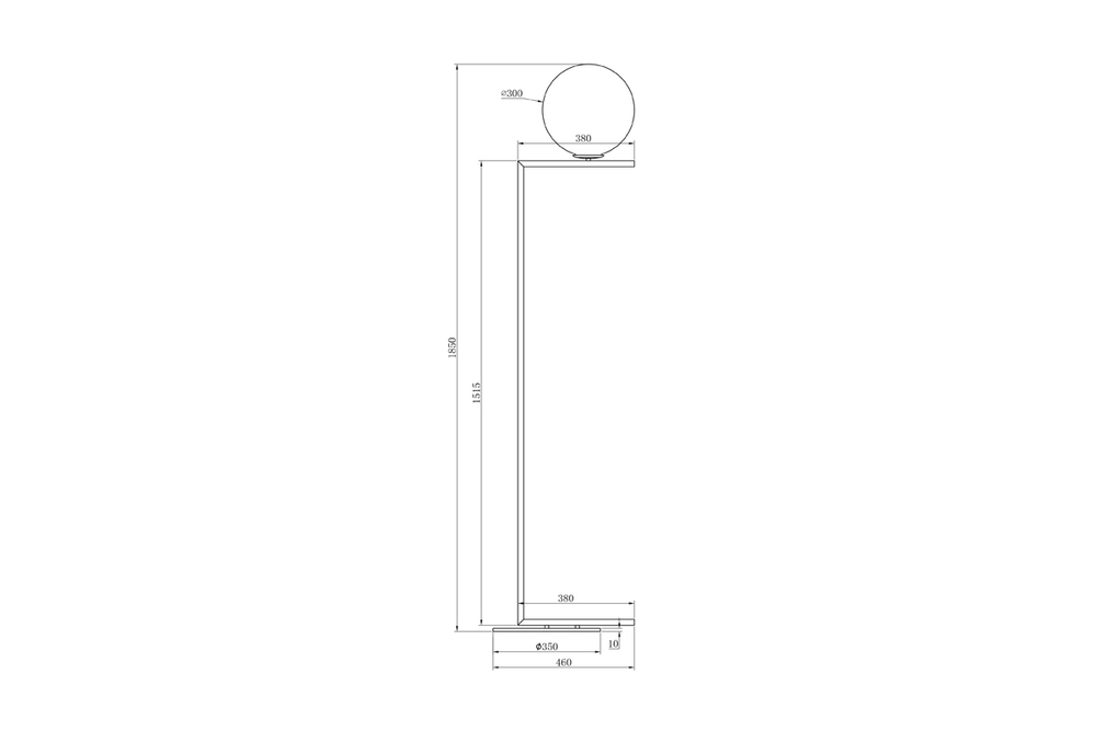 K2GF-825BR Торшер 38*38*185см