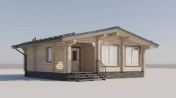 Проект Дома 72 кв. м из бруса Д-46