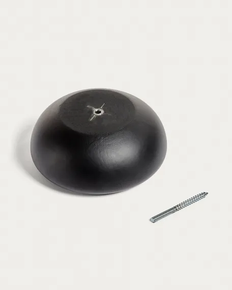 Nadue Набор из 3 настенных крючков из массива бука с черной отделкой