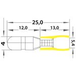 Разъем штекерный изолированный штекер 5 мм 4-6 мм² (РШи-п 6.0-5/РшИп5.5-4) желтый REXANT