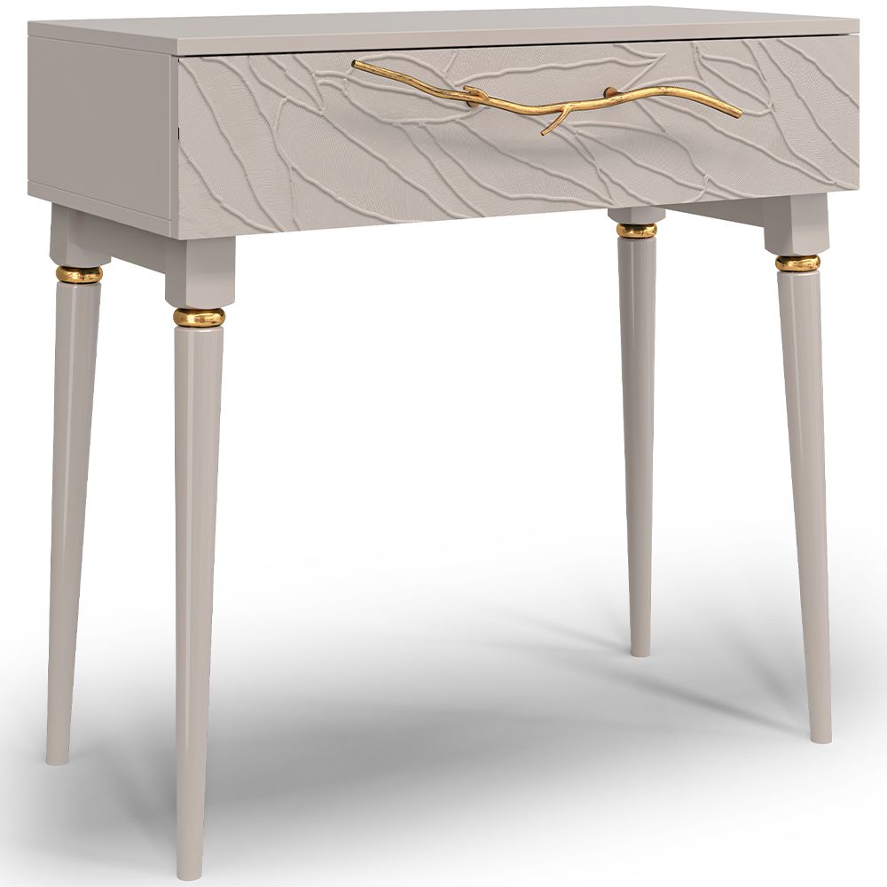 Консоль Арт Колор leaves Классик Голд Серый агат