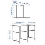 Комбинация - IKEA ENHET/ЭНХЕТ ИКЕА, 90,5х63,5х139 см, белый