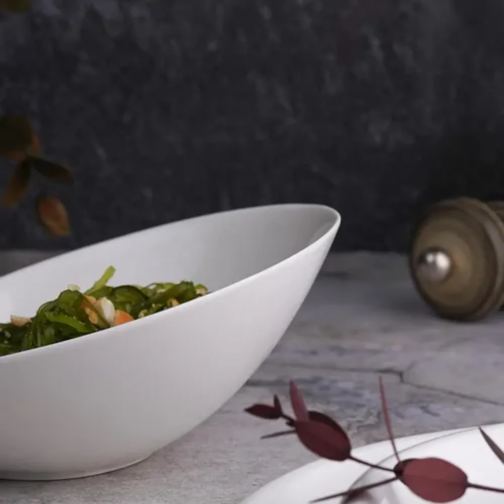 Салатник 125 мл 13,8*13,2 см h6,4/2,5 см скошенный белый фарфор NEW P.L. Proff Cuisine [6]