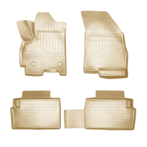 Ковры в салон Norplast/Unidec для Chery Tiggo 4 I (2017-) Полиуретан, Бежевый, арт.NPA11-C11-720-1-B