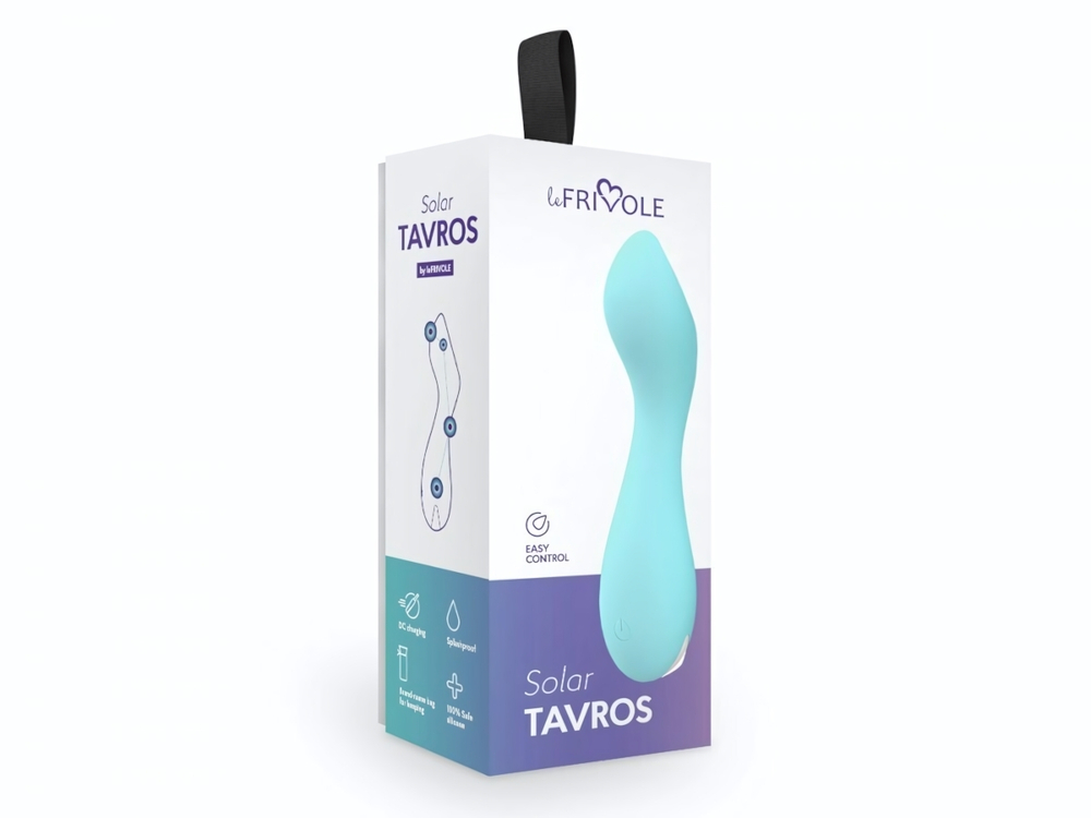 Минивибратор перезаряжаемый Tavros Solar голубой 11,7 см