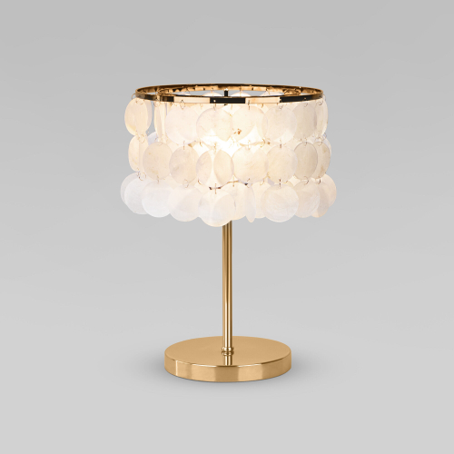 Настольный светильник с перламутром 208101 латунь/перламутр
